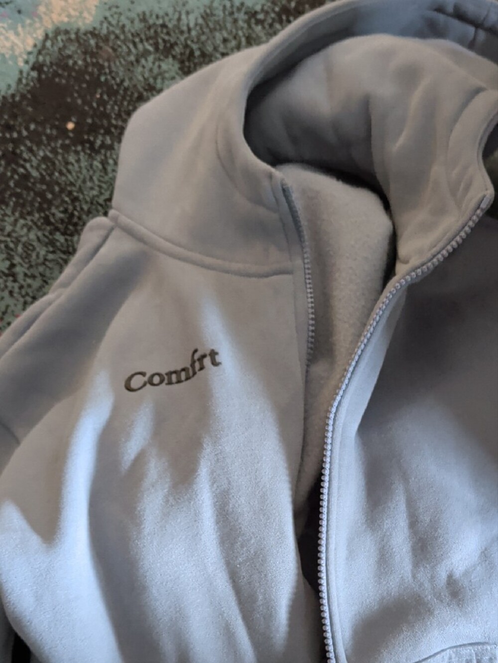 Comfrt Kids Matching Set in Light Blue Zip Up Hoodie And Joggers - Kid Size L - Picture 7 of 9